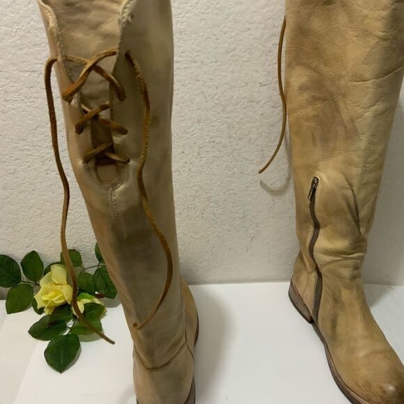 Bed Stu Womens Manchester Distressed Leather Tan Rustic boots sz 9 - Picture 10 of 16